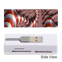 Fractal Abstract Red White Stripes Memory Card Reader (stick) 