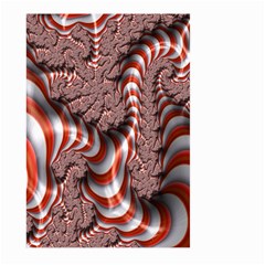 Fractal Abstract Red White Stripes Large Garden Flag (Two Sides)
