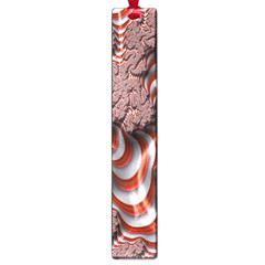 Fractal Abstract Red White Stripes Large Book Marks