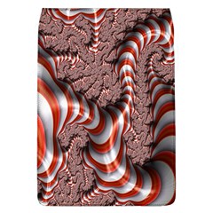 Fractal Abstract Red White Stripes Flap Covers (L) 