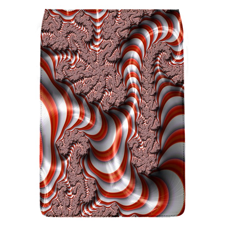 Fractal Abstract Red White Stripes Flap Covers (S) 