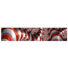 Fractal Abstract Red White Stripes Flano Scarf (Small)