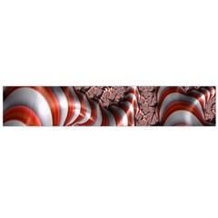 Fractal Abstract Red White Stripes Flano Scarf (Large)