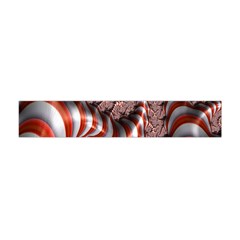 Fractal Abstract Red White Stripes Flano Scarf (Mini)