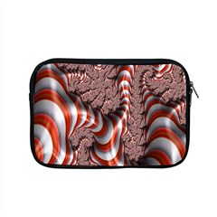 Fractal Abstract Red White Stripes Apple MacBook Pro 15  Zipper Case