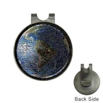 World Mosaic Hat Clips with Golf Markers Front