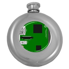 Raspberry Pi 3 Vector Round Hip Flask (5 Oz)