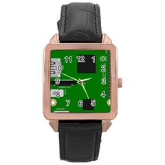 Raspberry Pi 3 Vector Rose Gold Leather Watch  by Nexatart