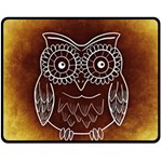 Owl Abstract Funny Pattern Double Sided Fleece Blanket (Medium)  58.8 x47.4  Blanket Front