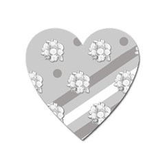 Stripes Pattern Background Design Heart Magnet