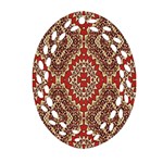 Seamless Carpet Pattern Oval Filigree Ornament (Two Sides) Front