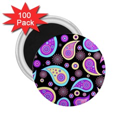 Paisley Pattern Background Colorful 2.25  Magnets (100 pack) 