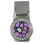 Paisley Pattern Background Colorful Money Clips (CZ)  Front