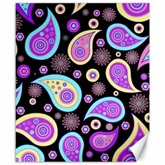 Paisley Pattern Background Colorful Canvas 8  x 10 