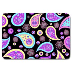 Paisley Pattern Background Colorful Large Doormat 