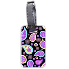 Paisley Pattern Background Colorful Luggage Tags (Two Sides)