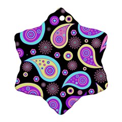 Paisley Pattern Background Colorful Ornament (Snowflake)