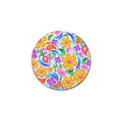 Floral Paisley Background Flower Golf Ball Marker (4 pack)