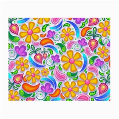 Floral Paisley Background Flower Small Glasses Cloth