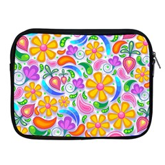 Floral Paisley Background Flower Apple iPad 2/3/4 Zipper Cases