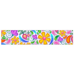 Floral Paisley Background Flower Flano Scarf (Small)