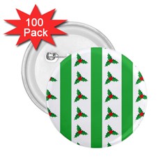 Holly 2 25  Buttons (100 Pack) 
