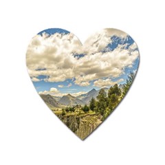 Valley And Andes Range Mountains Latacunga Ecuador Heart Magnet by dflcprints