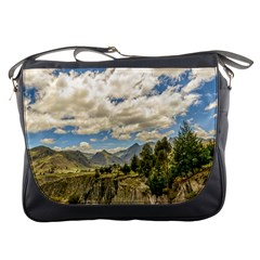 Valley And Andes Range Mountains Latacunga Ecuador Messenger Bags by dflcprints