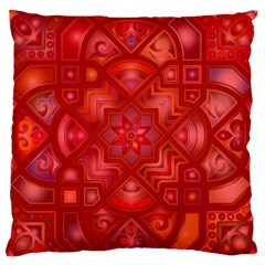 Geometric Line Art Background Large Flano Cushion Case (one Side)