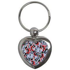 Dragon Pattern Key Chains (heart) 