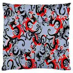 Dragon Pattern Large Flano Cushion Case (one Side)