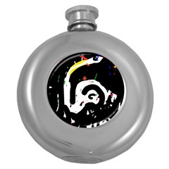 Abstraction Round Hip Flask (5 Oz) by Valentinaart