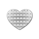 Pattern Retro Background Texture Rubber Coaster (Heart)  Front