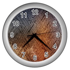 Typography Wall Clocks (silver)  by Nexatart