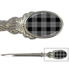 Plaid Checks Background Black Letter Openers