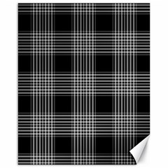 Plaid Checks Background Black Canvas 16  X 20   by Nexatart