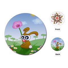 Easter Spring Flowers Happy Playing Cards (round)  by Nexatart
