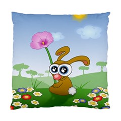 Easter Spring Flowers Happy Standard Cushion Case (one Side)