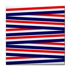 Red White Blue Patriotic Ribbons Face Towel