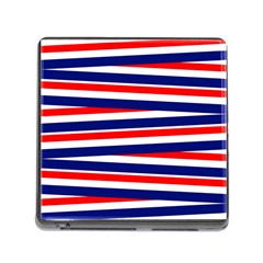 Red White Blue Patriotic Ribbons Memory Card Reader (square) by Nexatart