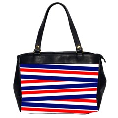 Red White Blue Patriotic Ribbons Office Handbags (2 Sides) 