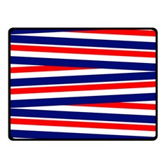 Red White Blue Patriotic Ribbons Double Sided Fleece Blanket (small) 