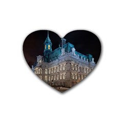 Montreal Quebec Canada Building Rubber Coaster (Heart) 