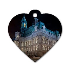 Montreal Quebec Canada Building Dog Tag Heart (Two Sides)