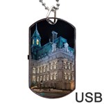 Montreal Quebec Canada Building Dog Tag USB Flash (Two Sides) Front