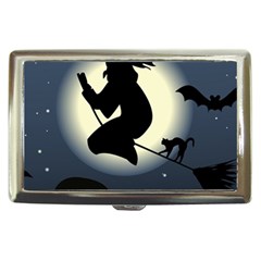 Halloween Card With Witch Vector Clipart Cigarette Money Cases by Nexatart