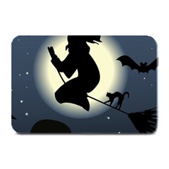 Halloween Card With Witch Vector Clipart Plate Mats by Nexatart