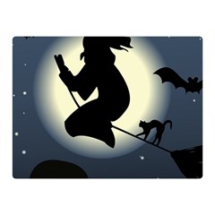 Halloween Card With Witch Vector Clipart Double Sided Flano Blanket (mini)  by Nexatart