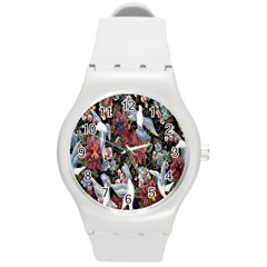 Quilt Round Plastic Sport Watch (M)