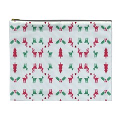 Reindeer Pattern Cosmetic Bag (xl) by Nexatart